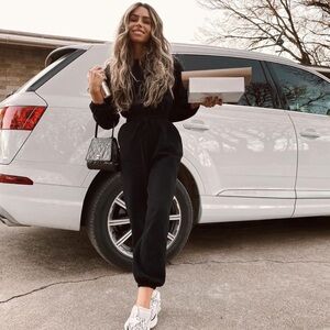 Target black sweatsuit jumpsuit